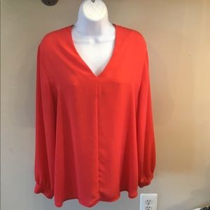 Coral Satin Shirt